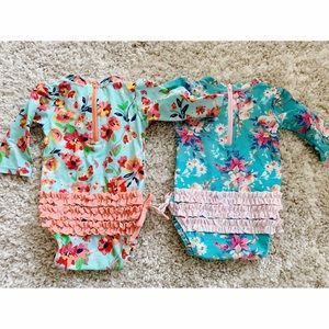 Ruffle Butts lot of 2 Infant Swimsuits